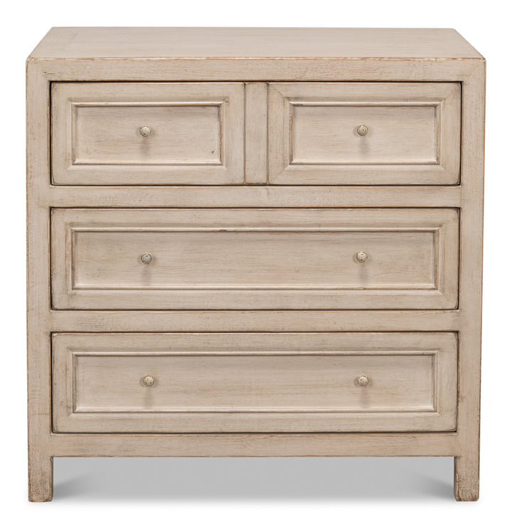 American Home Furniture | Sarreid - Ezra Three Drawer Commode - Stone Grey