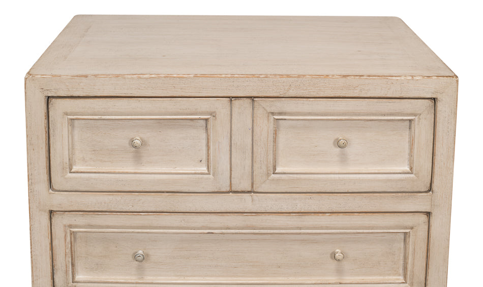 American Home Furniture | Sarreid - Ezra Three Drawer Commode - Stone Grey