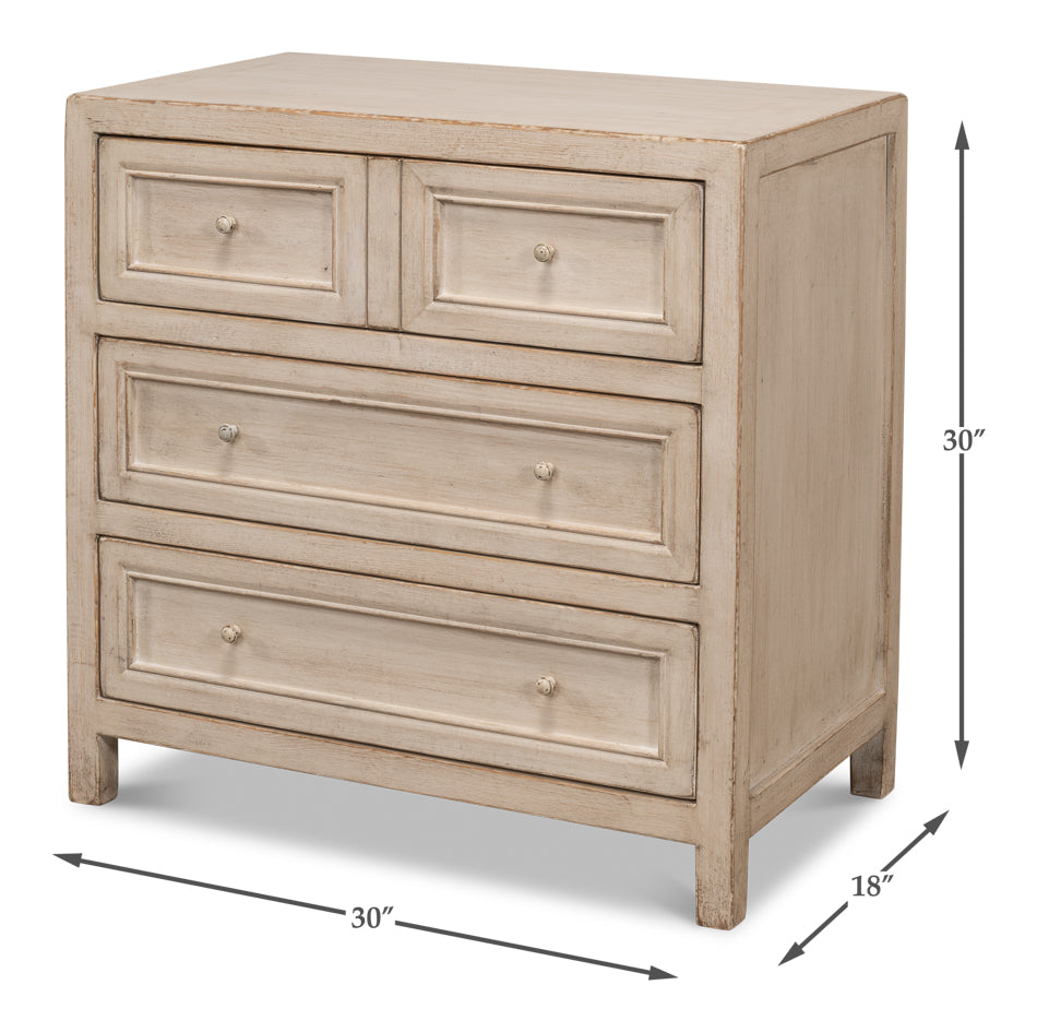 American Home Furniture | Sarreid - Ezra Three Drawer Commode - Stone Grey