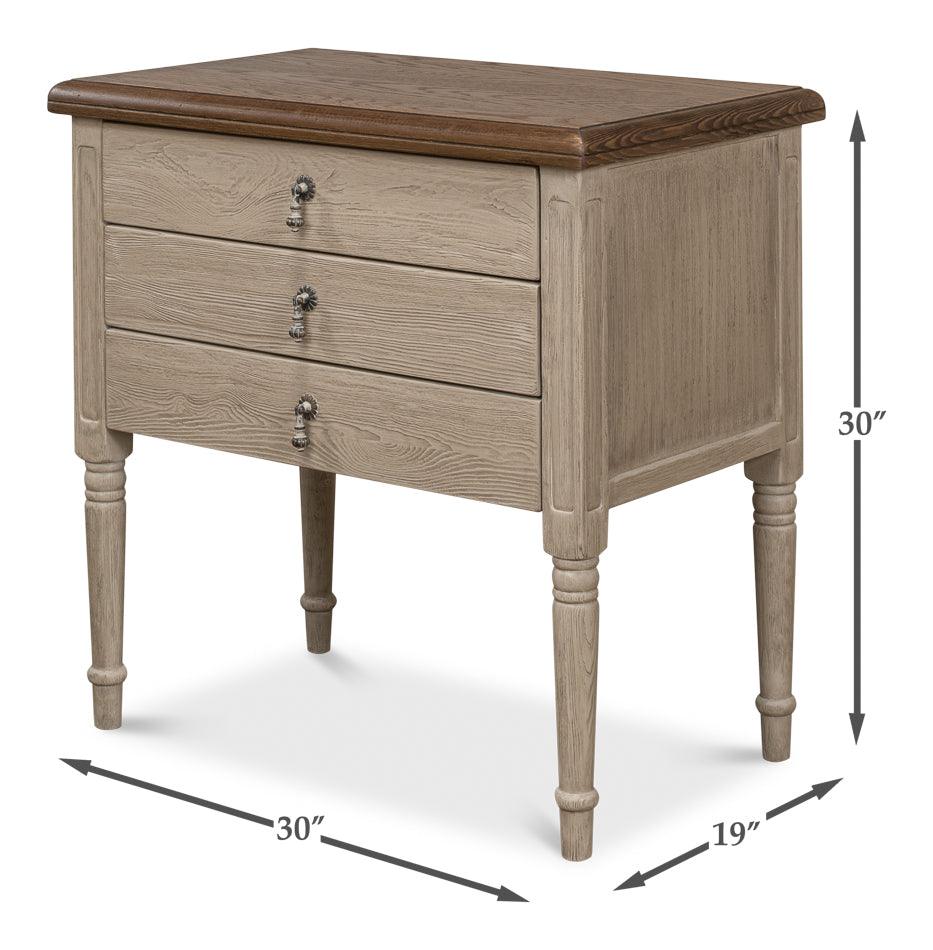 American Home Furniture | Sarreid - Asher 3 Drawer Commode