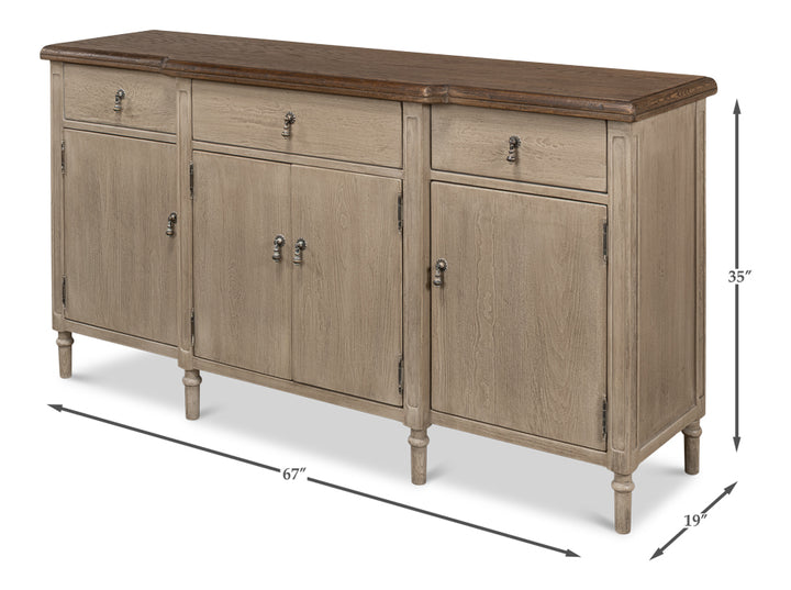 American Home Furniture | Sarreid - Asher 4 Door Sideboard