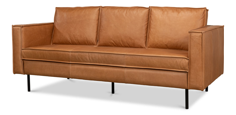 American Home Furniture | Sarreid - Esprit Leather Sofa