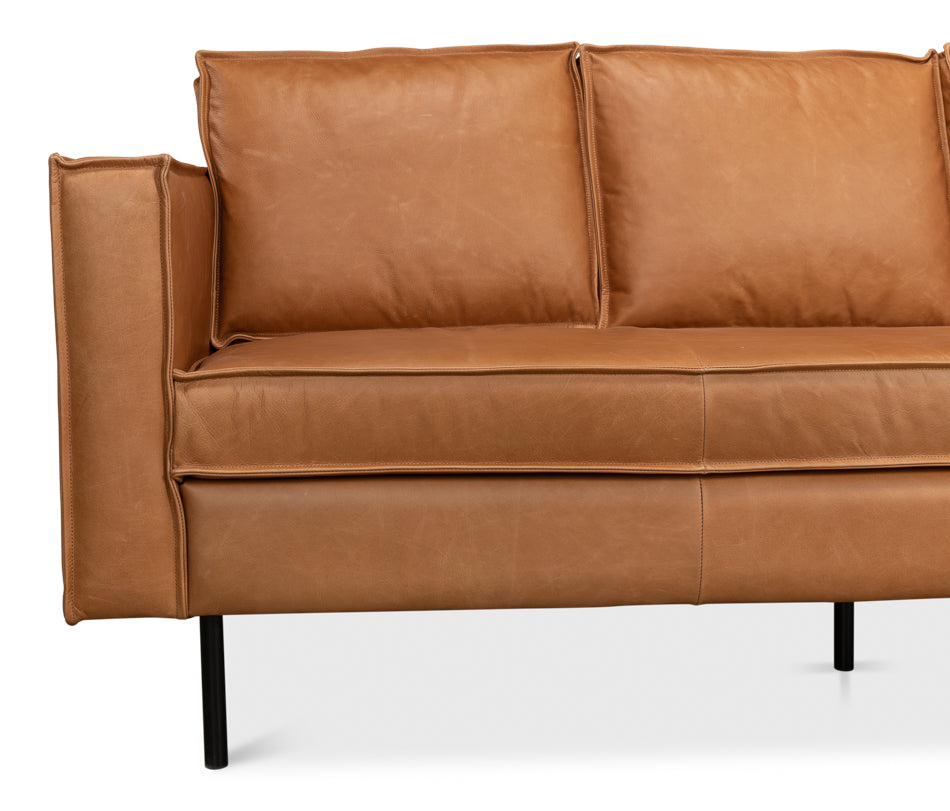 American Home Furniture | Sarreid - Esprit Leather Sofa