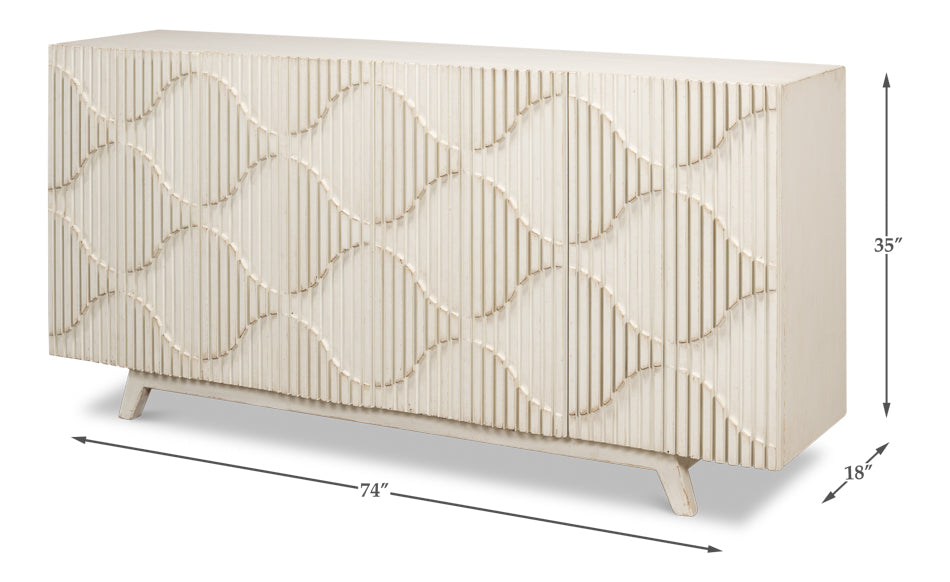 American Home Furniture | Sarreid - Lola Sideboard - Antique White 2