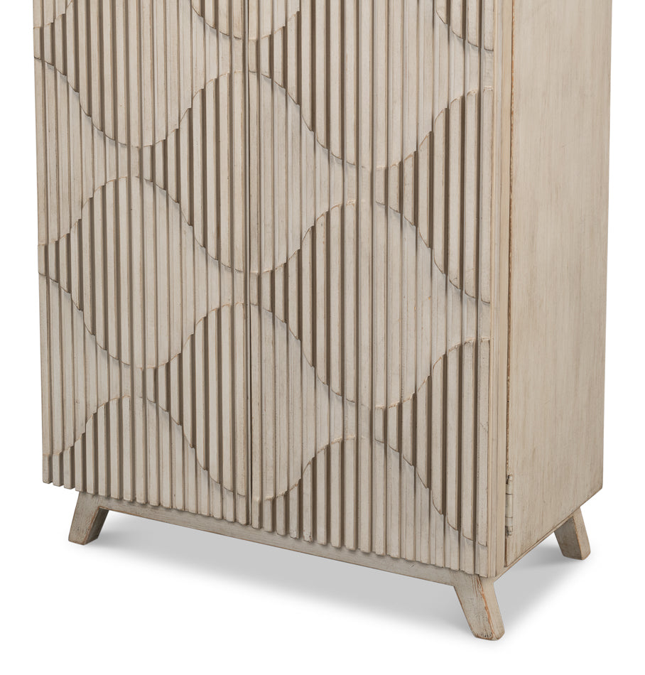 American Home Furniture | Sarreid - Lola Cupboard - Stone Grey