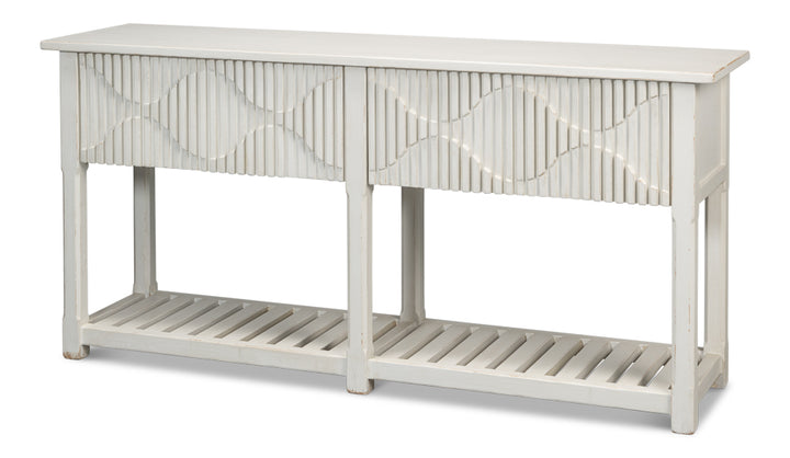 American Home Furniture | Sarreid - Lola Console - Antique White