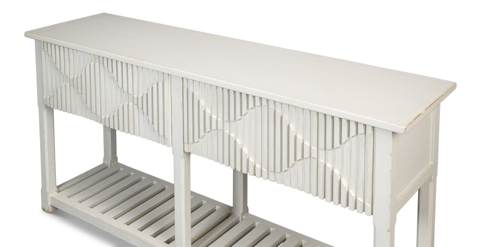 American Home Furniture | Sarreid - Lola Console - Antique White