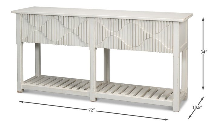 American Home Furniture | Sarreid - Lola Console - Antique White