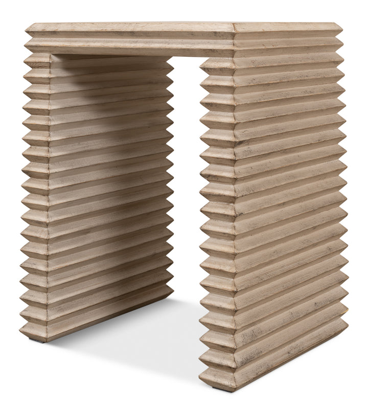 American Home Furniture | Sarreid - Stacked Side Table - Stone Grey