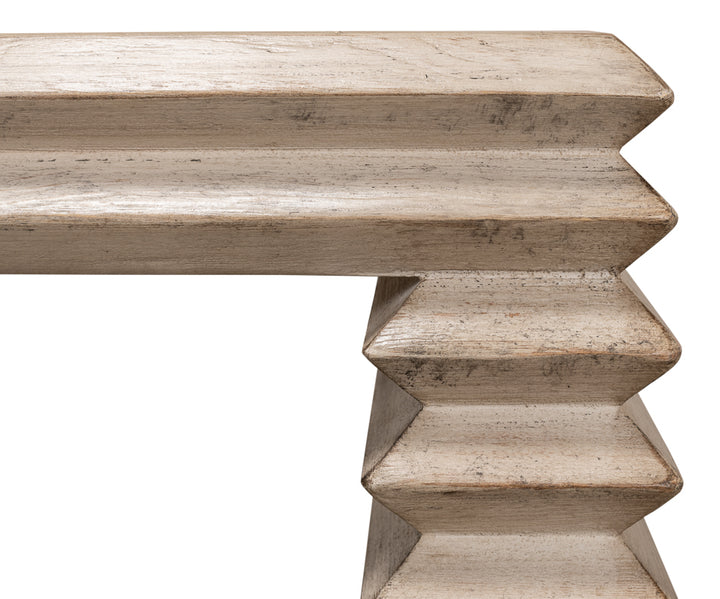 American Home Furniture | Sarreid - Stacked Side Table - Stone Grey