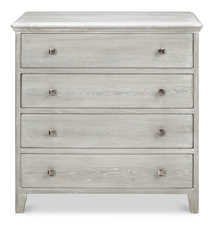 American Home Furniture | Sarreid - Burton Commode - Moonskin