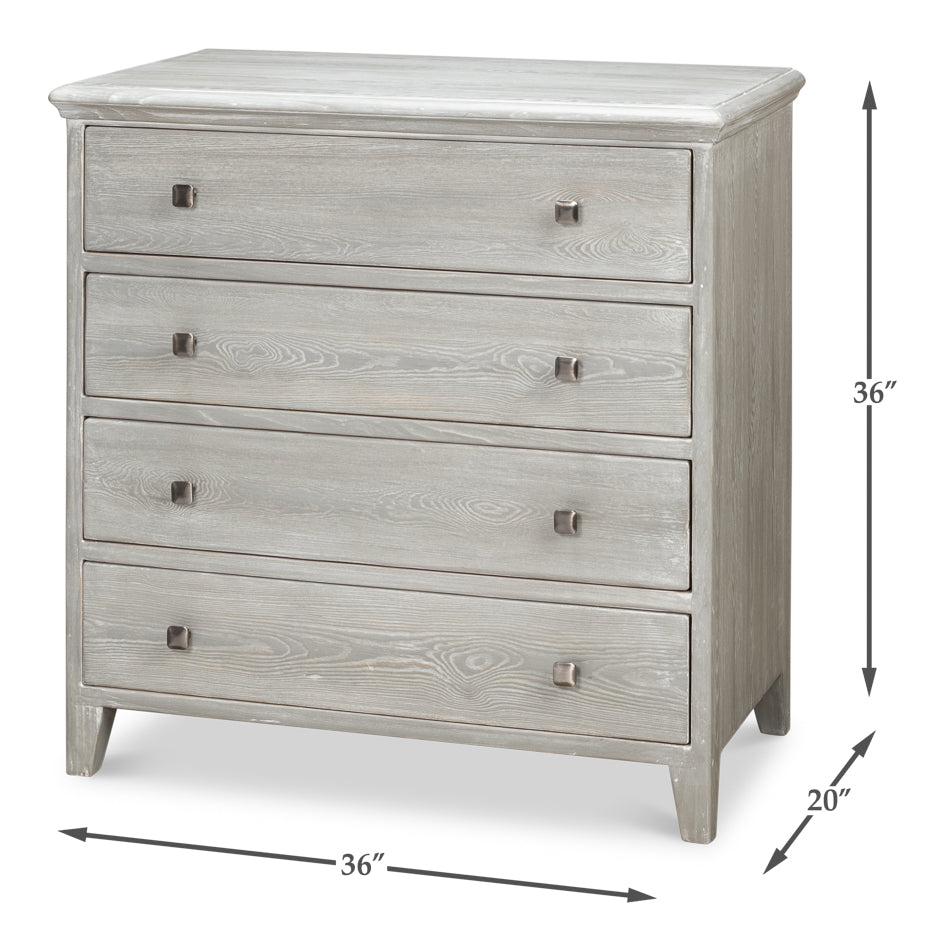 American Home Furniture | Sarreid - Burton Commode - Moonskin