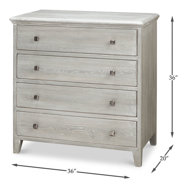 American Home Furniture | Sarreid - Burton Commode - Moonskin