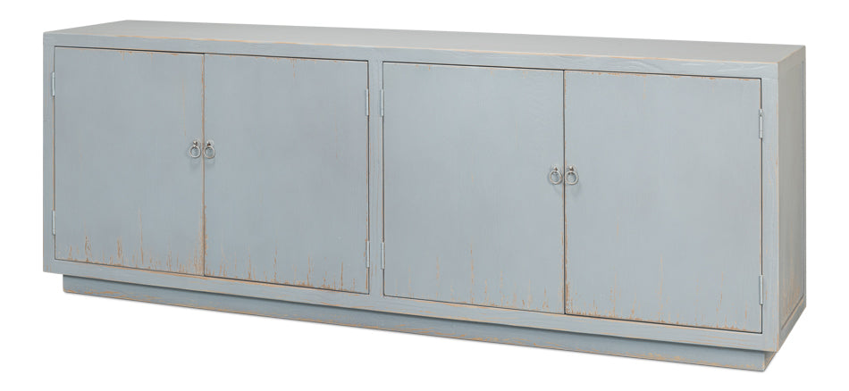 American Home Furniture | Sarreid - Peyto Four Door Sideboard - Eros Blue