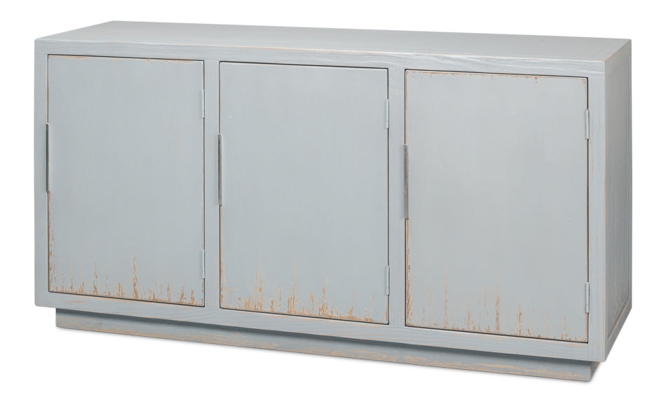 American Home Furniture | Sarreid - Maldives 3 Door Sideboard - Eros Blue