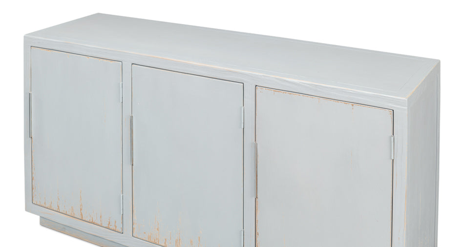 American Home Furniture | Sarreid - Maldives 3 Door Sideboard - Eros Blue