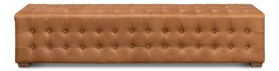 Sarreid Beam Bench Tufted Leather BENCHES