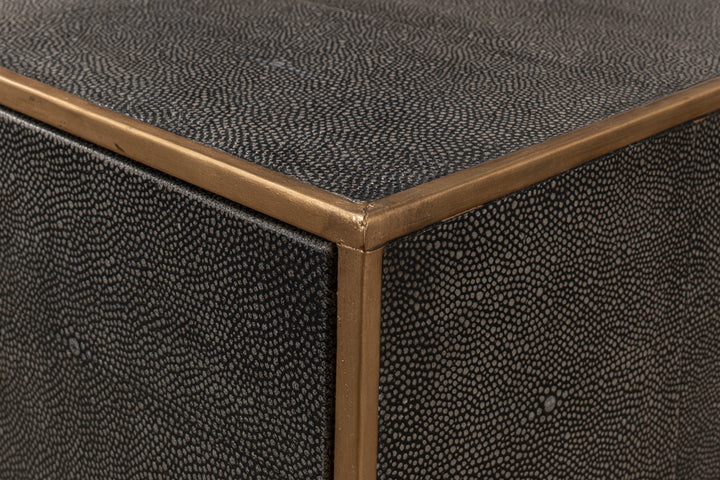 American Home Furniture | Sarreid - Gideon Shagreen Console Table - Ant.Grey 