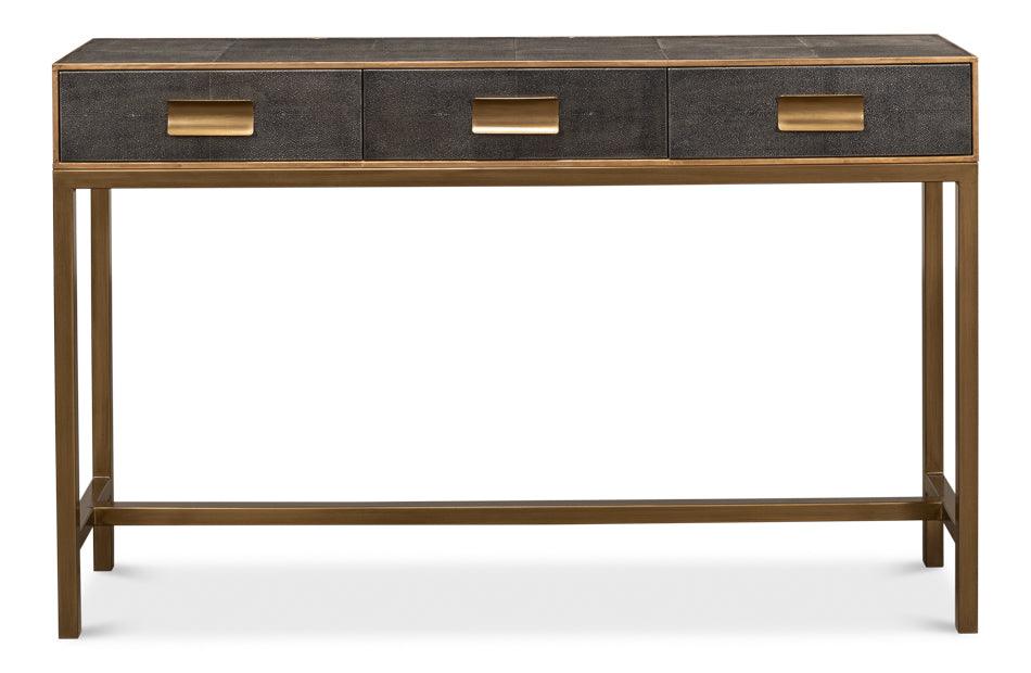 Sarreid Gideon Shagreen Console Table - Ant.Grey CONSOLE TABLES