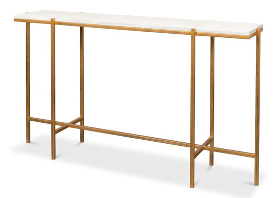 Sarreid Shagreen Console Table - Osprey White CONSOLE TABLES