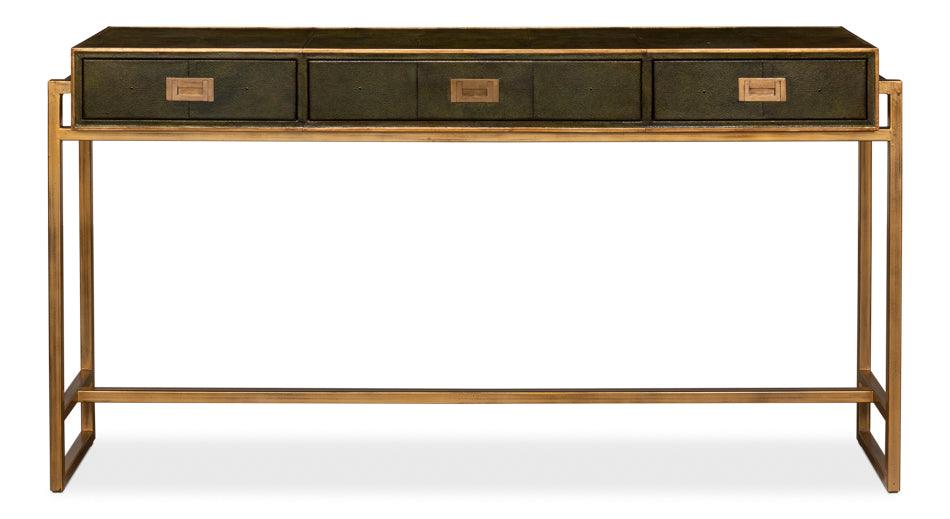 Sarreid Shagreen Console Table - Leaf CONSOLE TABLES