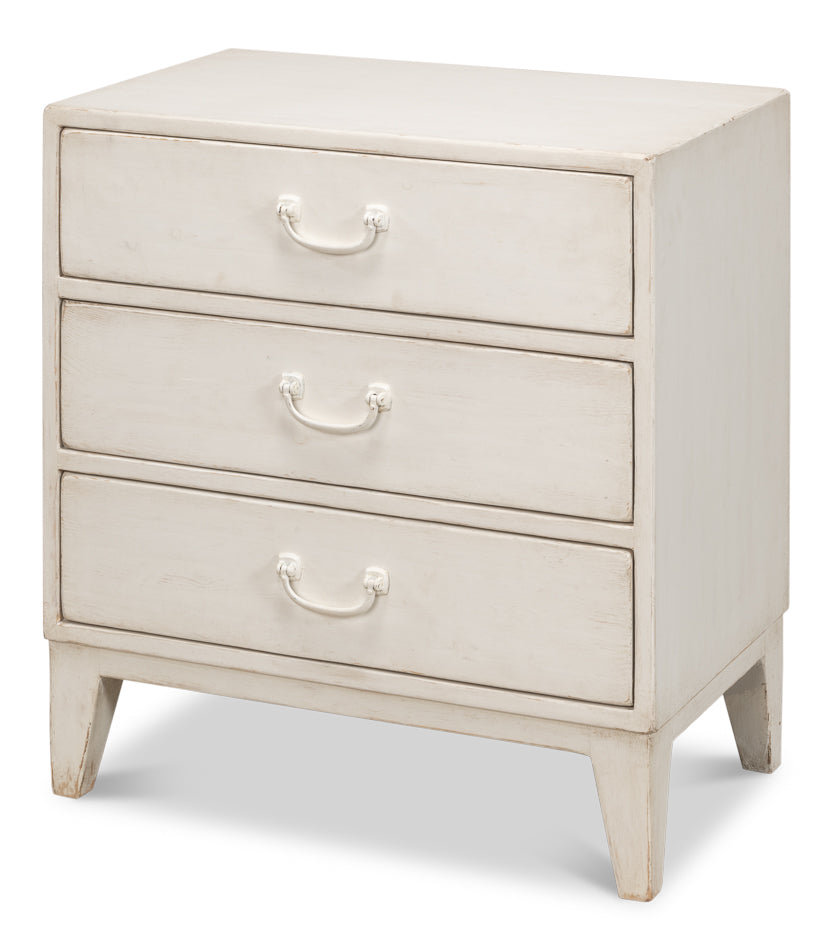American Home Furniture | Sarreid - Willow 3 Drawer Commode - Antique White