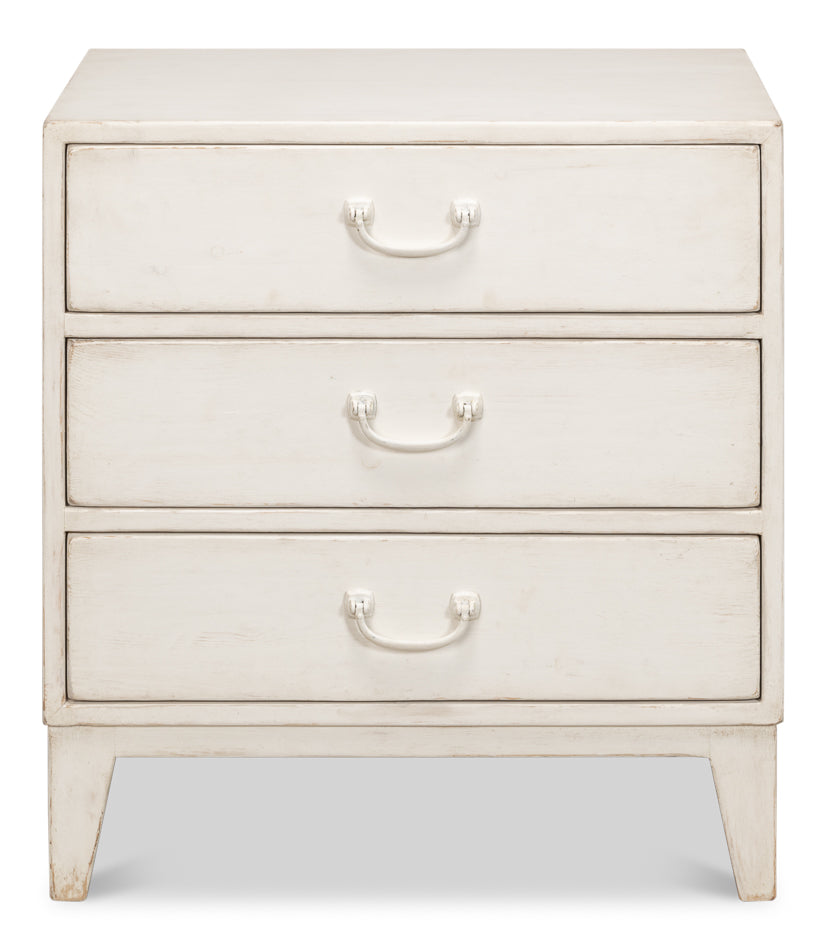 American Home Furniture | Sarreid - Willow 3 Drawer Commode - Antique White