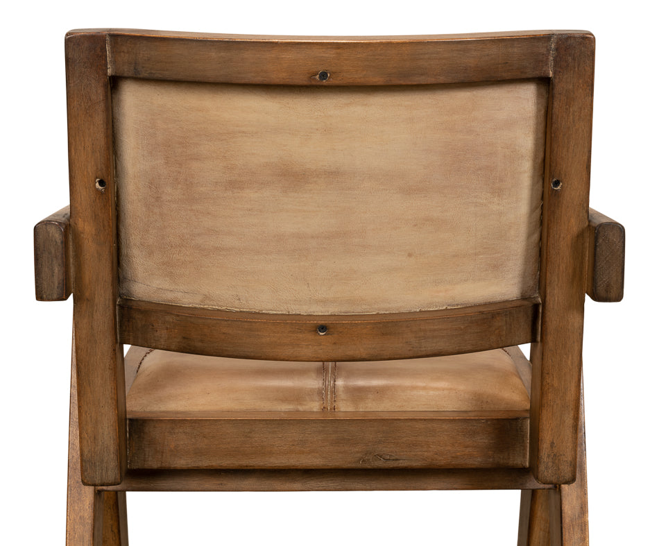 American Home Furniture | Sarreid - Angus Chair - Brown W/Brown Leather