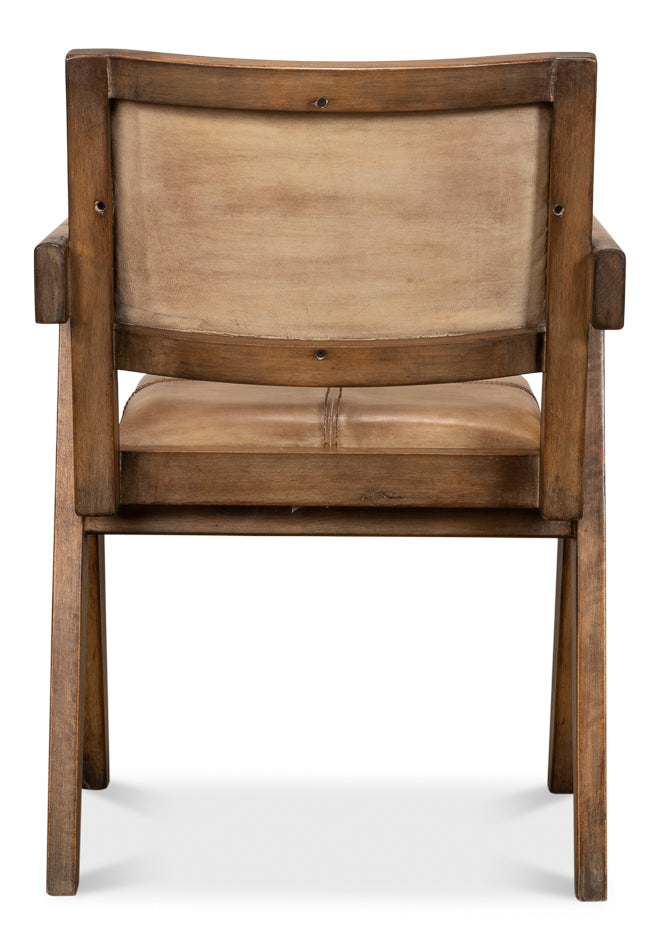 American Home Furniture | Sarreid - Angus Chair - Brown W/Brown Leather