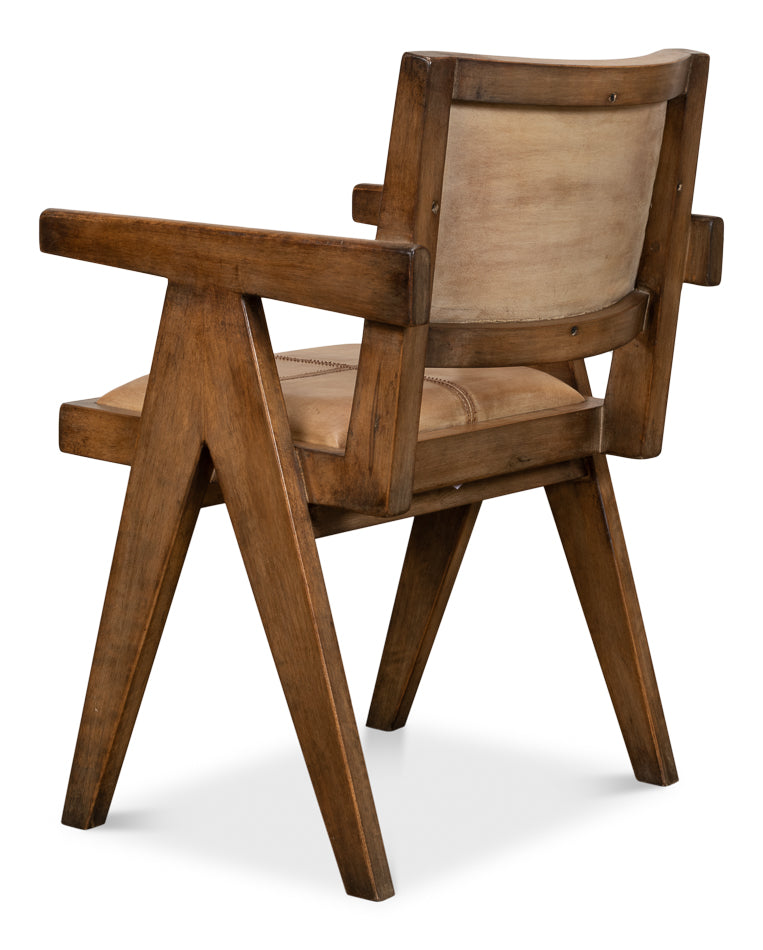 American Home Furniture | Sarreid - Angus Chair - Brown W/Brown Leather