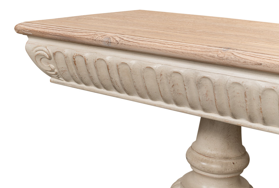 American Home Furniture | Sarreid - Hugo Console - Stone Grey W/Natural Top