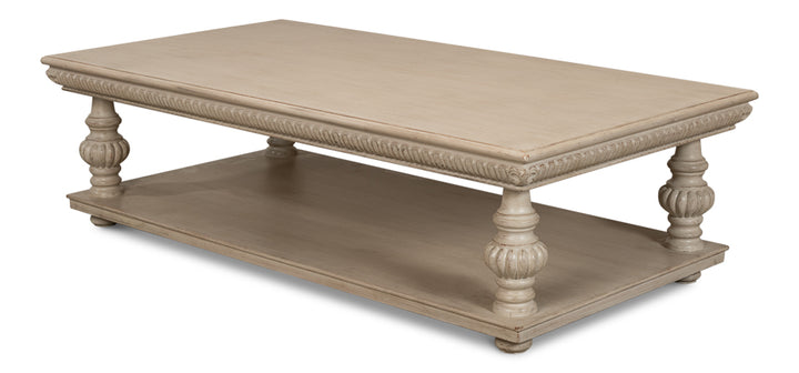 American Home Furniture | Sarreid - Hugo Cocktail Table - Stone Grey