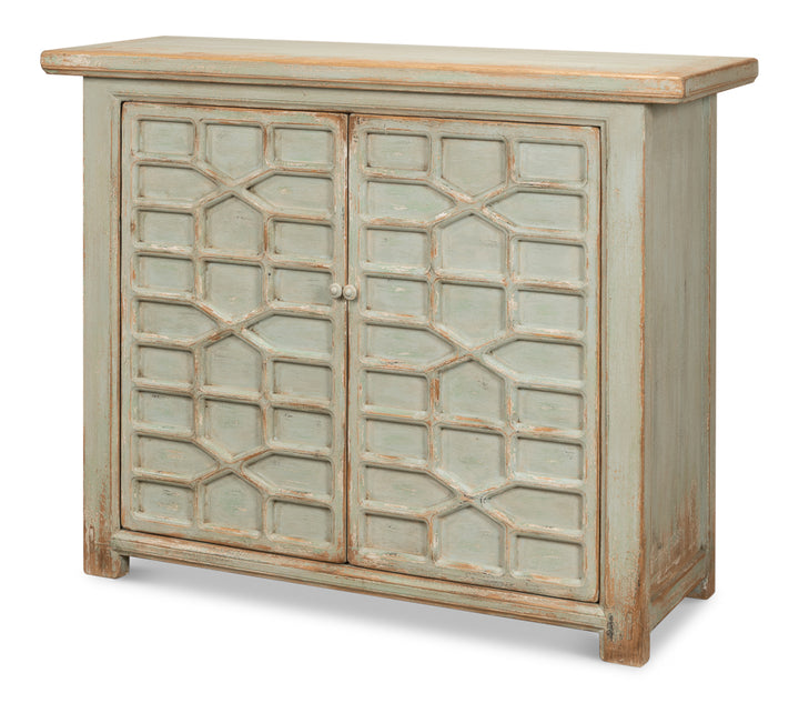 American Home Furniture | Sarreid - Isla Entrance Commode - Sage