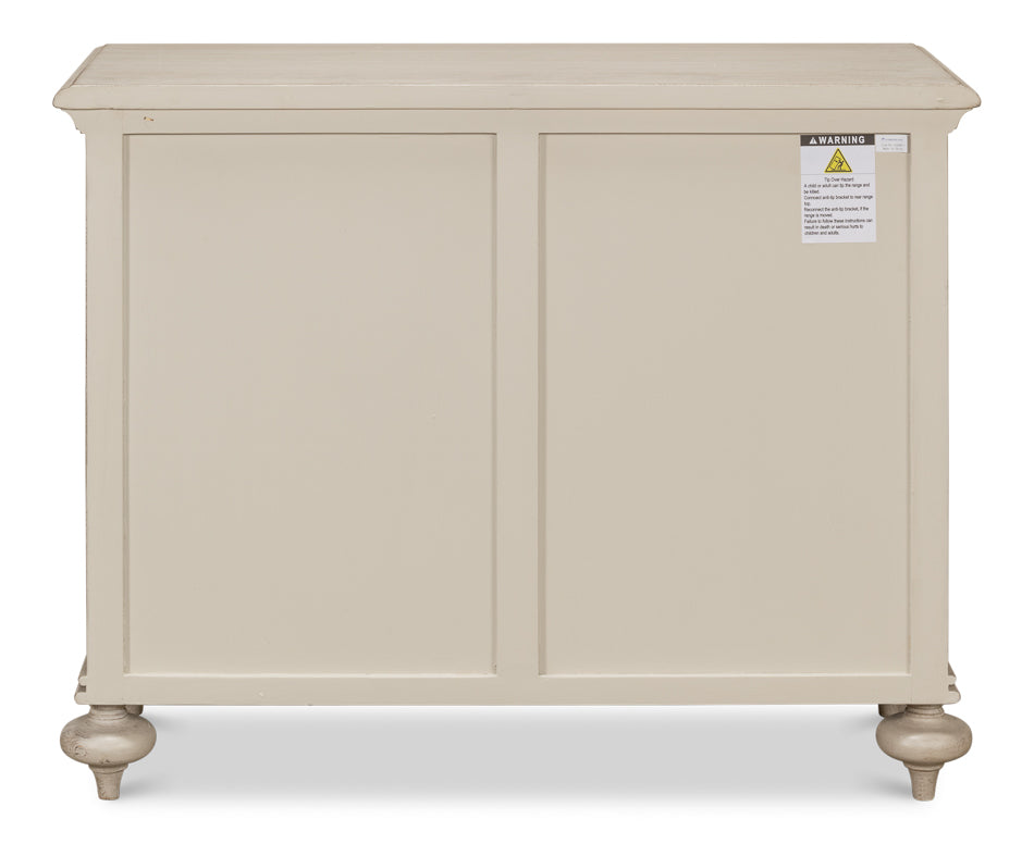 American Home Furniture | Sarreid - Sommeil 3 Drawer Commode - Stone Grey