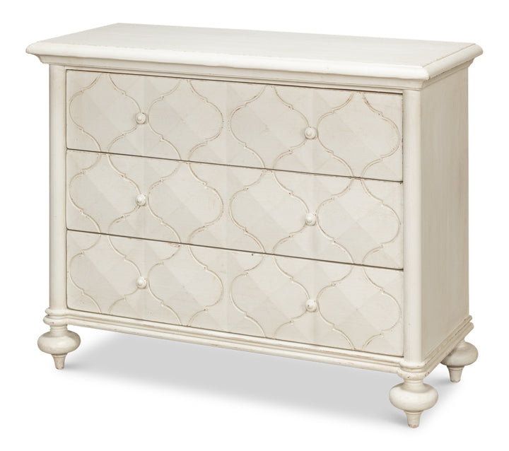 American Home Furniture | Sarreid - Sommeil 3 Drawer Commode - Antique White 