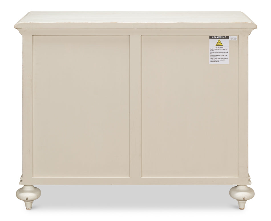 American Home Furniture | Sarreid - Sommeil 3 Drawer Commode - Antique White 