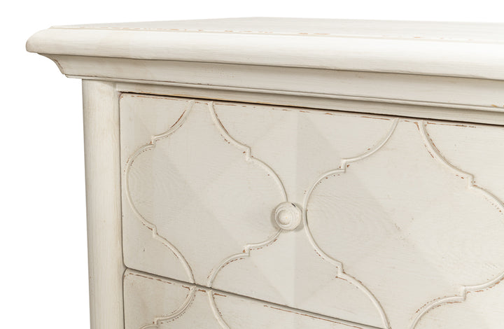 American Home Furniture | Sarreid - Sommeil 3 Drawer Commode - Antique White 