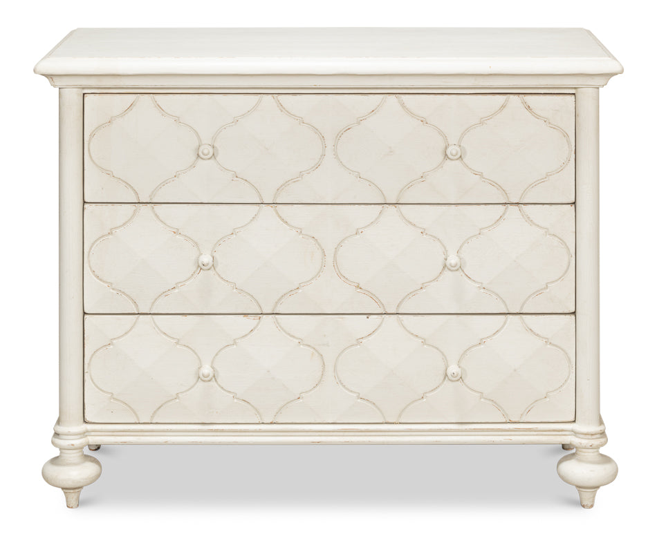 American Home Furniture | Sarreid - Sommeil 3 Drawer Commode - Antique White 