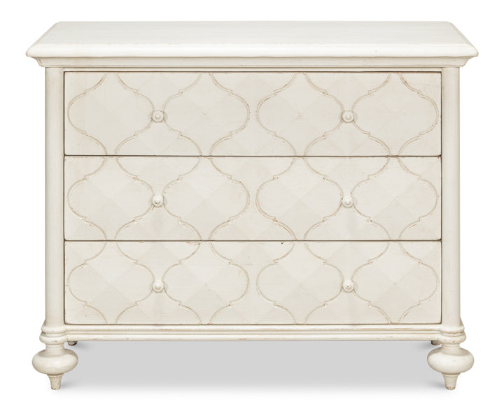 American Home Furniture | Sarreid - Sommeil 3 Drawer Commode - Antique White 