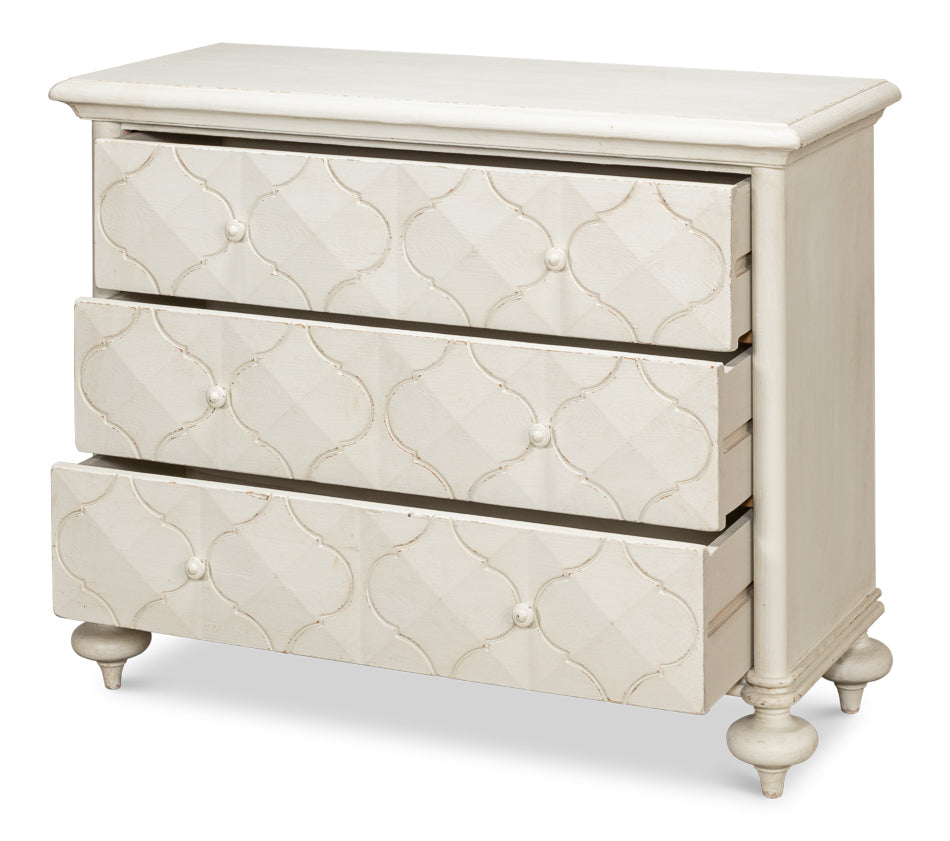 American Home Furniture | Sarreid - Sommeil 3 Drawer Commode - Antique White 