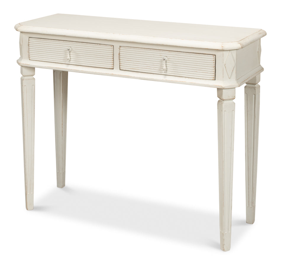 American Home Furniture | Sarreid - Cora Lamp Table - Antique White