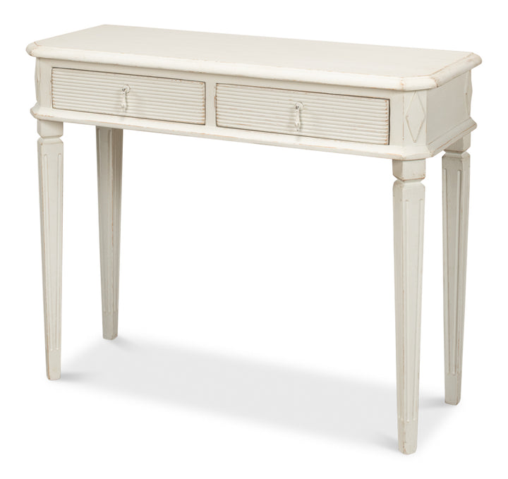 American Home Furniture | Sarreid - Cora Lamp Table - Antique White