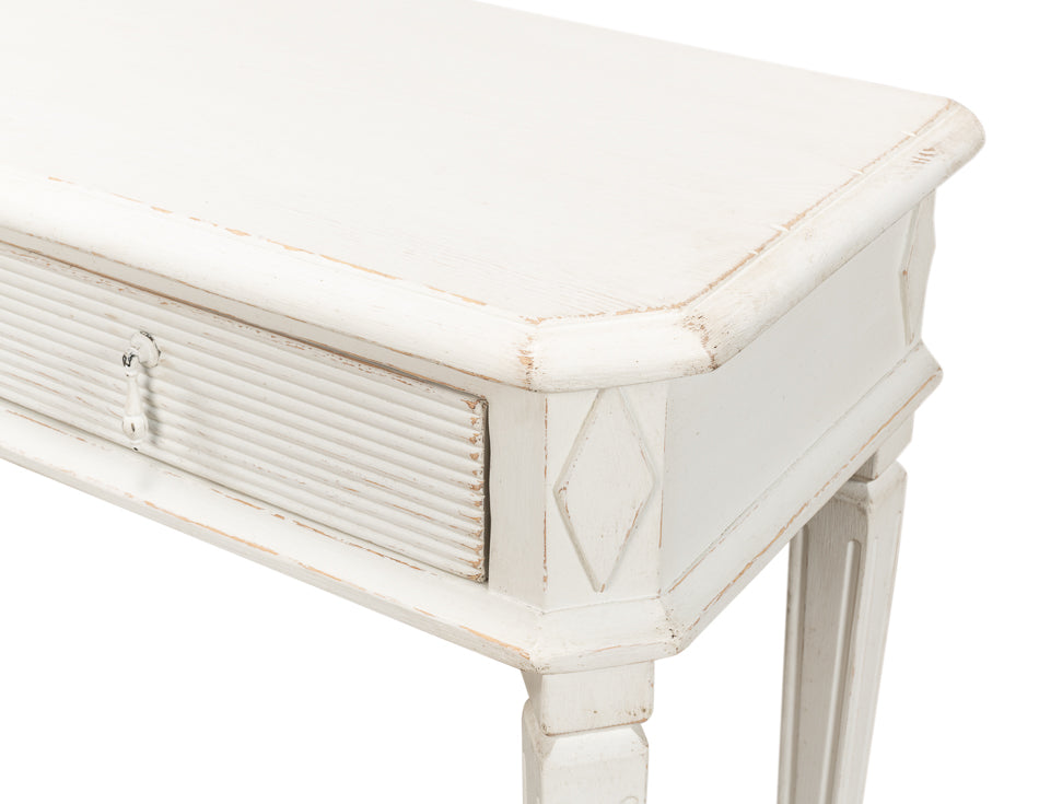 American Home Furniture | Sarreid - Cora Lamp Table - Antique White