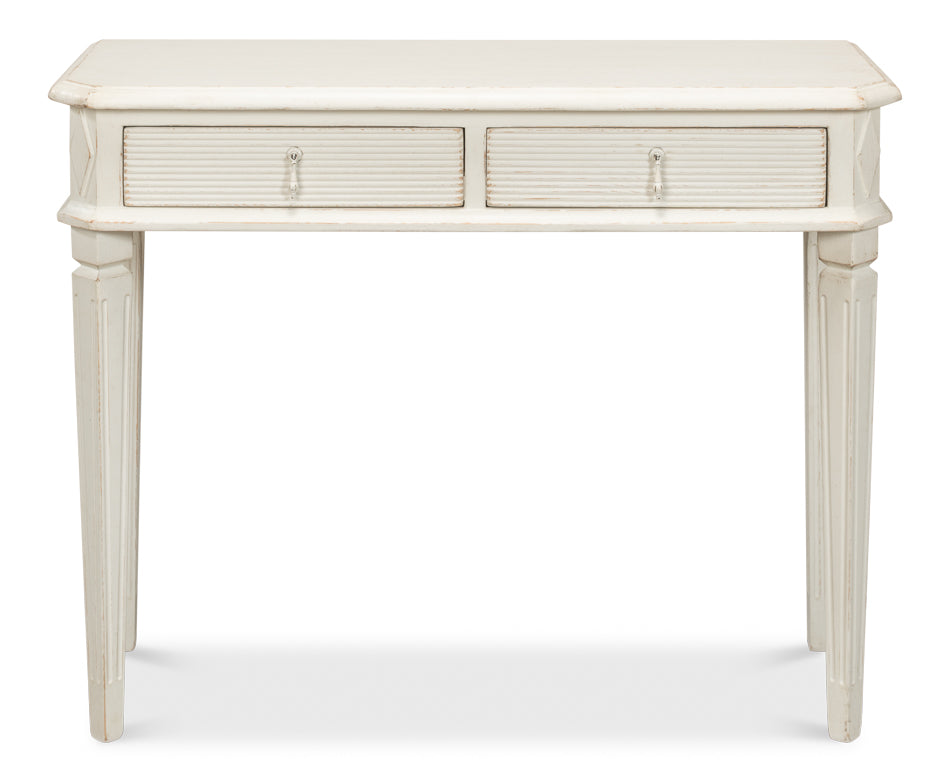 American Home Furniture | Sarreid - Cora Lamp Table - Antique White