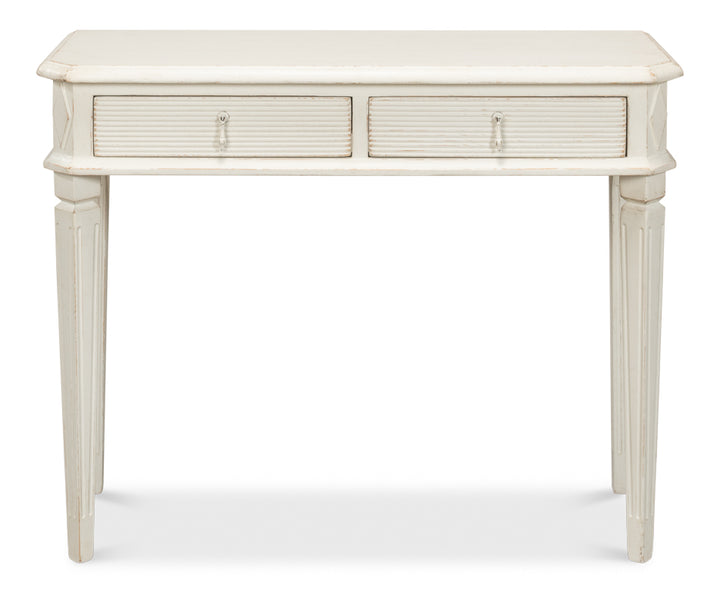 American Home Furniture | Sarreid - Cora Lamp Table - Antique White