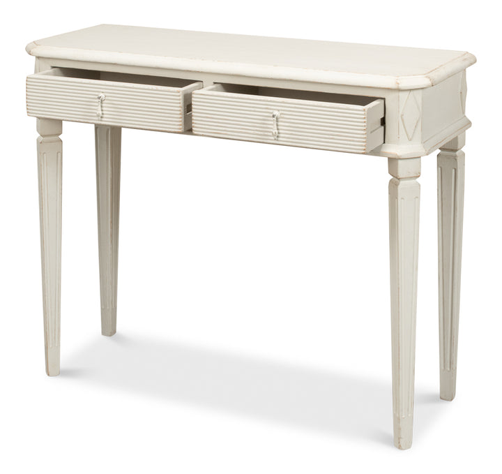 American Home Furniture | Sarreid - Cora Lamp Table - Antique White