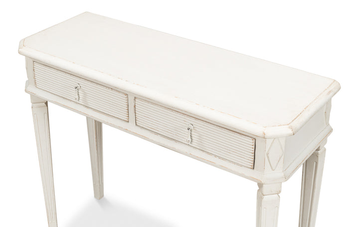 American Home Furniture | Sarreid - Cora Lamp Table - Antique White