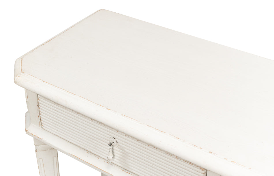 American Home Furniture | Sarreid - Cora Lamp Table - Antique White