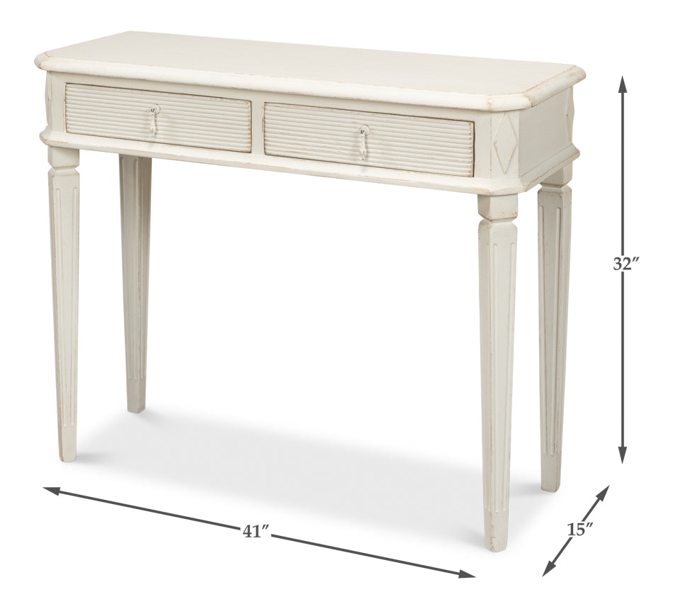 American Home Furniture | Sarreid - Cora Lamp Table - Antique White