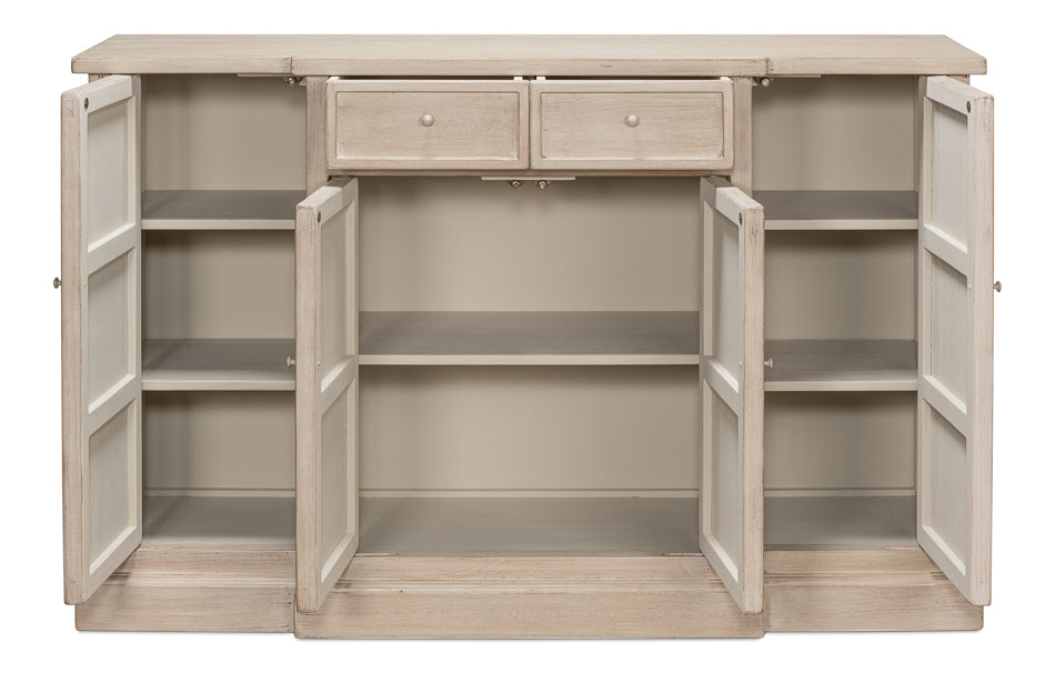 American Home Furniture | Sarreid - Isla Small Sideboard - Stone Grey